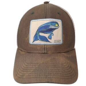Ouray Baseball Cap Brown Beige OS Katherine Homes Whale Patch Adjustable Hat